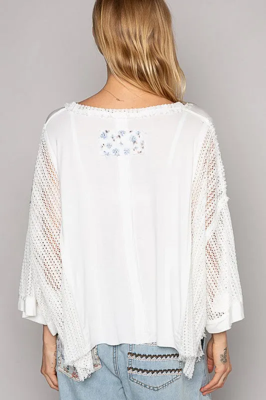 Comfy Cutie Blue Floral Relaxed Fit Top
