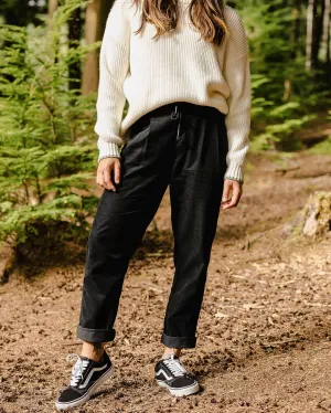 Compass Recycled Cord Trouser - Black