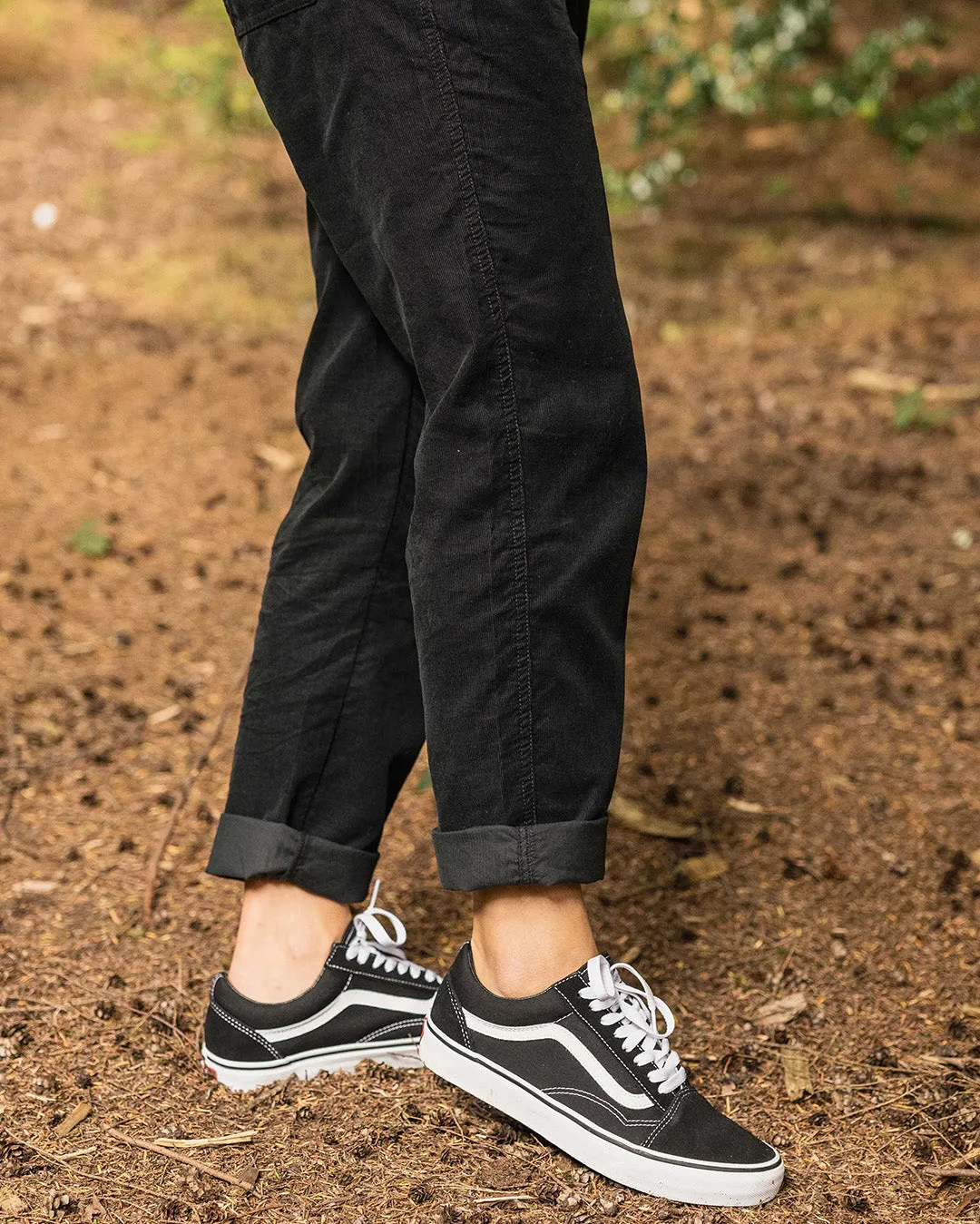 Compass Recycled Cord Trouser - Black