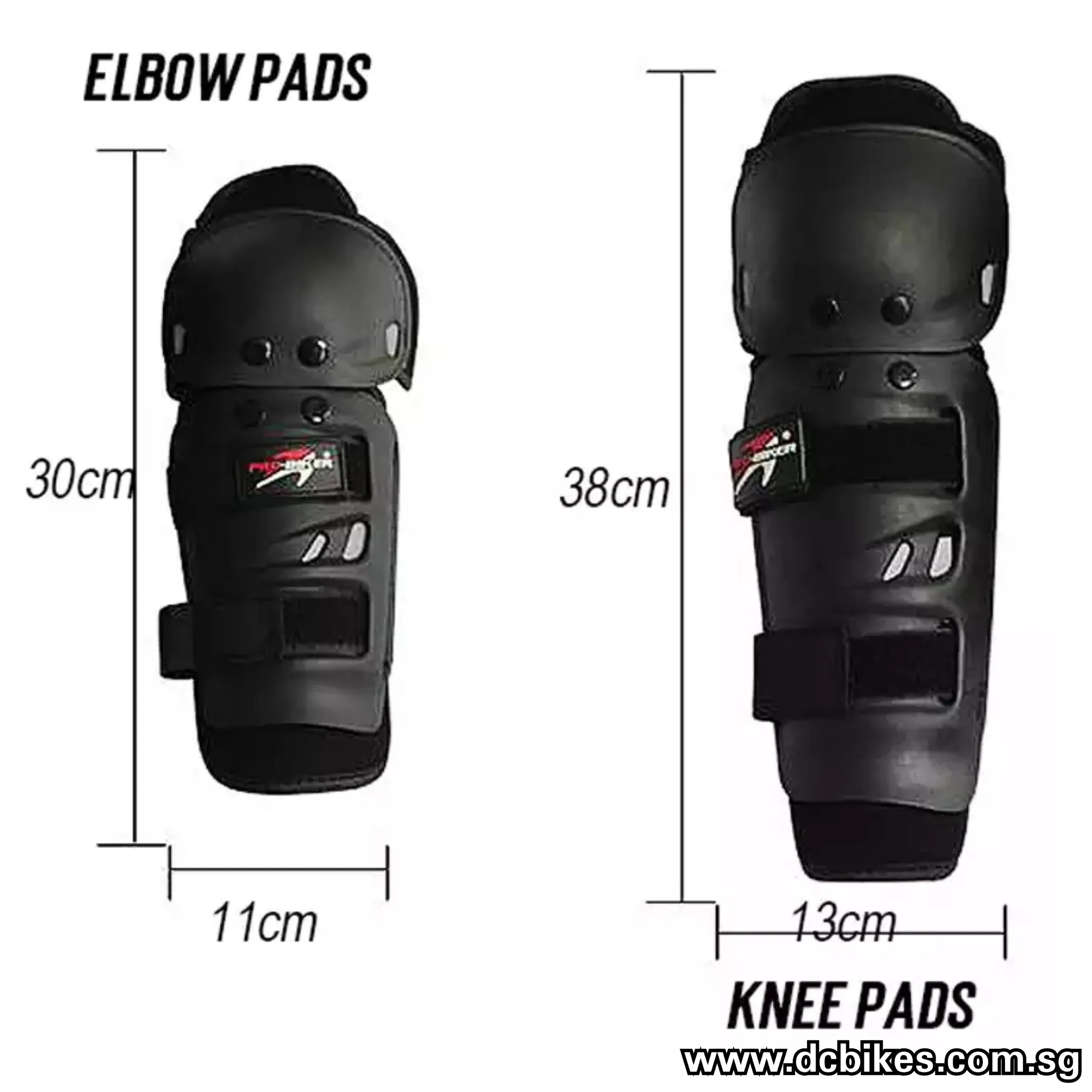 Competition MTB Black Knee Guards Shin Pads   Elbow Guards