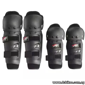 Competition MTB Black Knee Guards Shin Pads   Elbow Guards