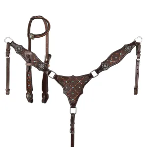Cowboy's Weave One Ear Headstall and Breastcollar Set