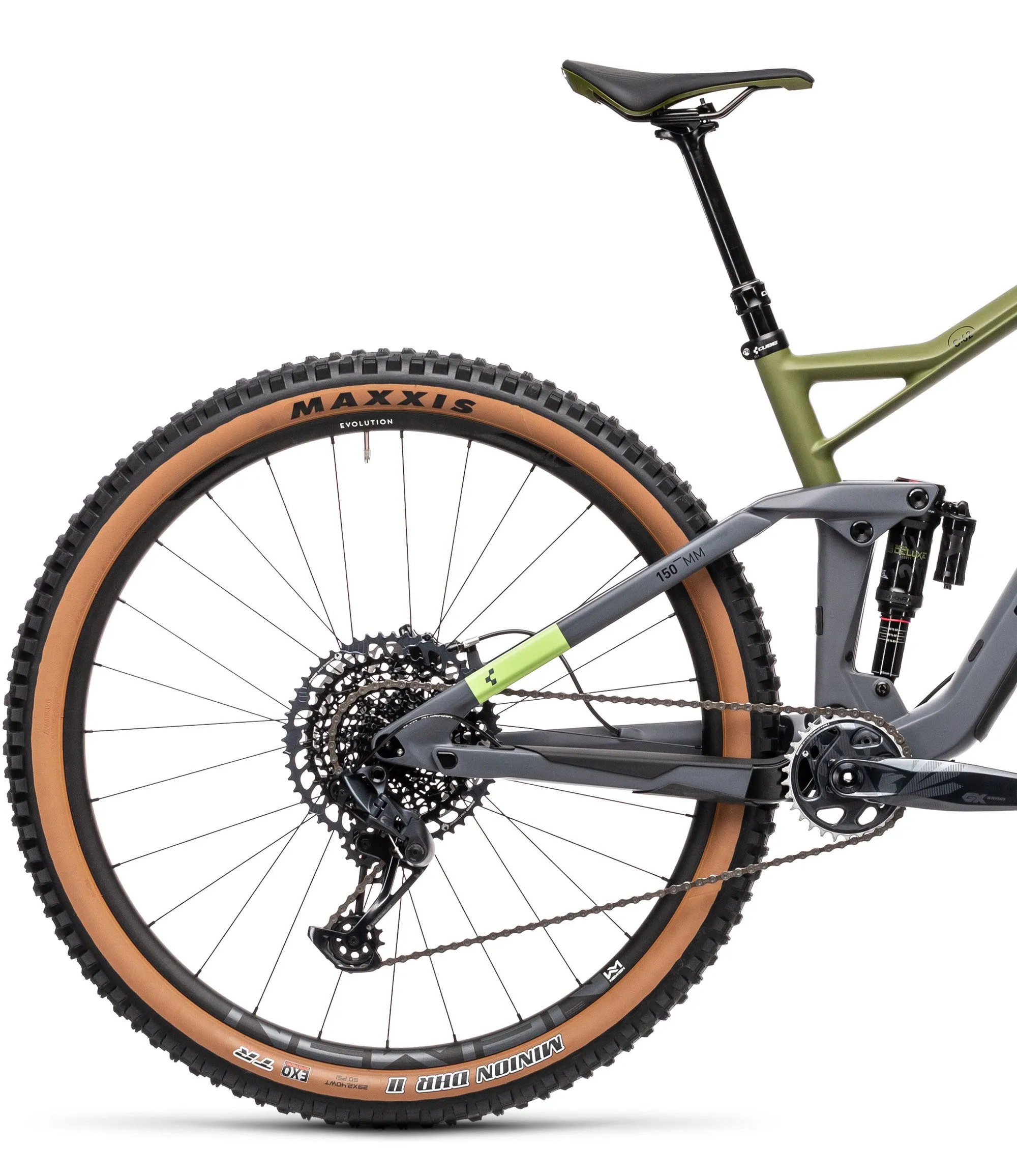 Cube Stereo 150 C:62 Race 29 Mens Mountain Bike 2021 - Olive