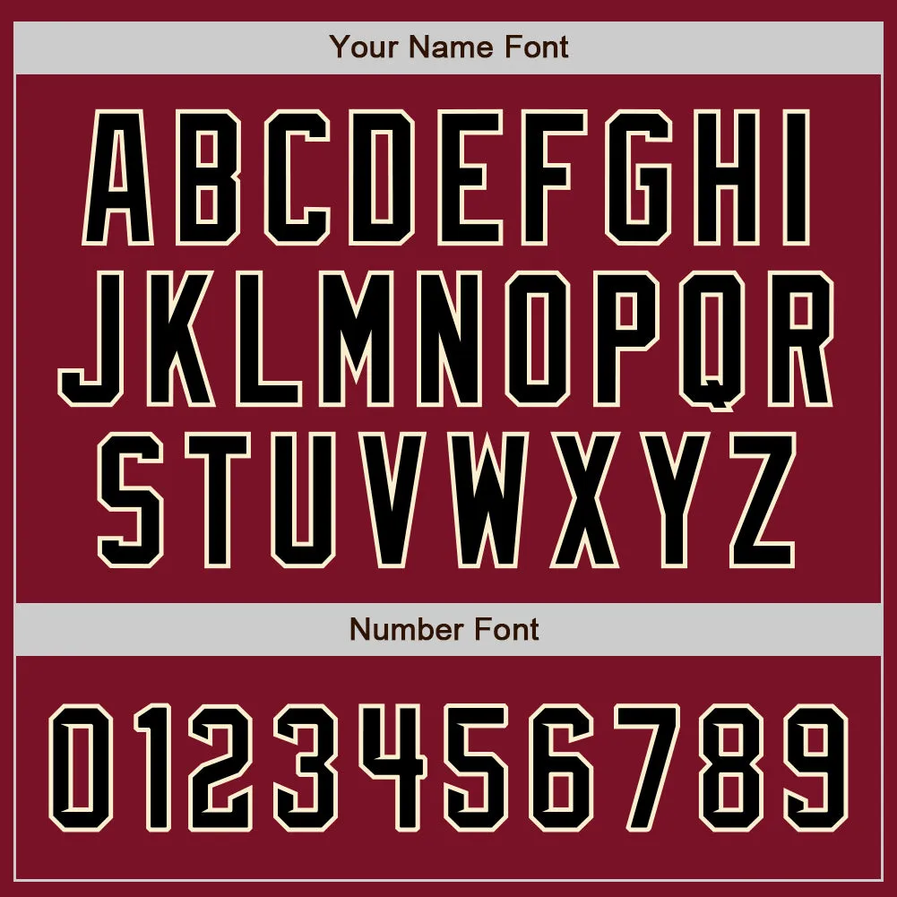 Custom Crimson Black-City Cream Authentic Raglan Sleeves Baseball Jersey