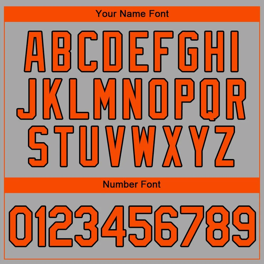 Custom Gray Orange-Black Authentic Baseball Jersey