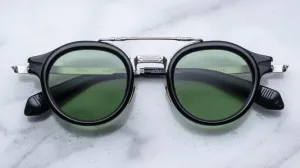 DELAGE-Noir / Light Green Mineral Glass / Silver