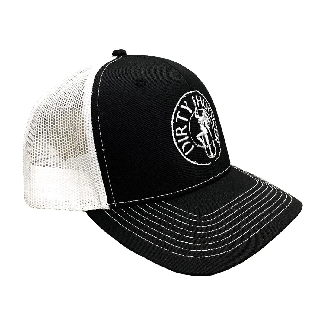 Dirty Hooker COMBO: White Dry Fit with DH Texas & Deluxe Black and White Hat
