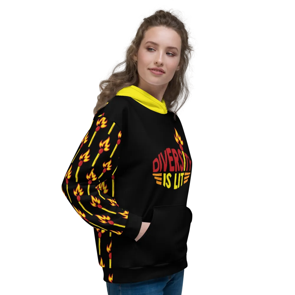 Diversity is Lit (Pattern) Unisex Hoodie