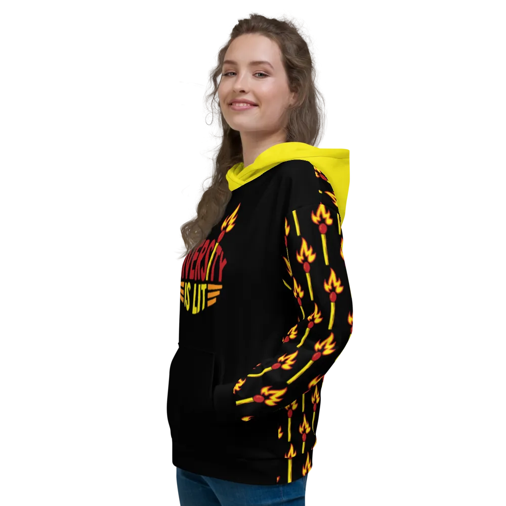 Diversity is Lit (Pattern) Unisex Hoodie