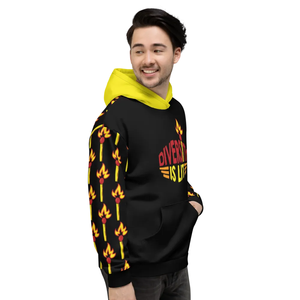 Diversity is Lit (Pattern) Unisex Hoodie