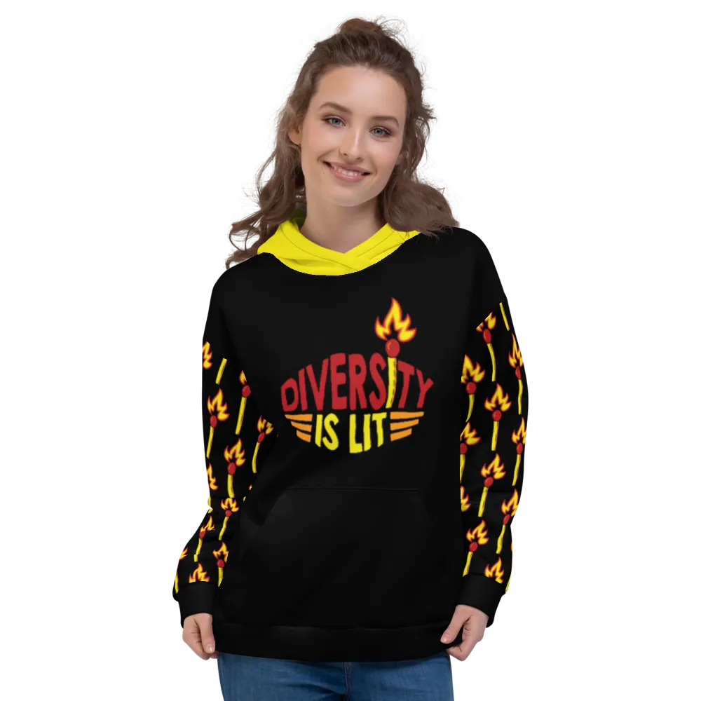Diversity is Lit (Pattern) Unisex Hoodie