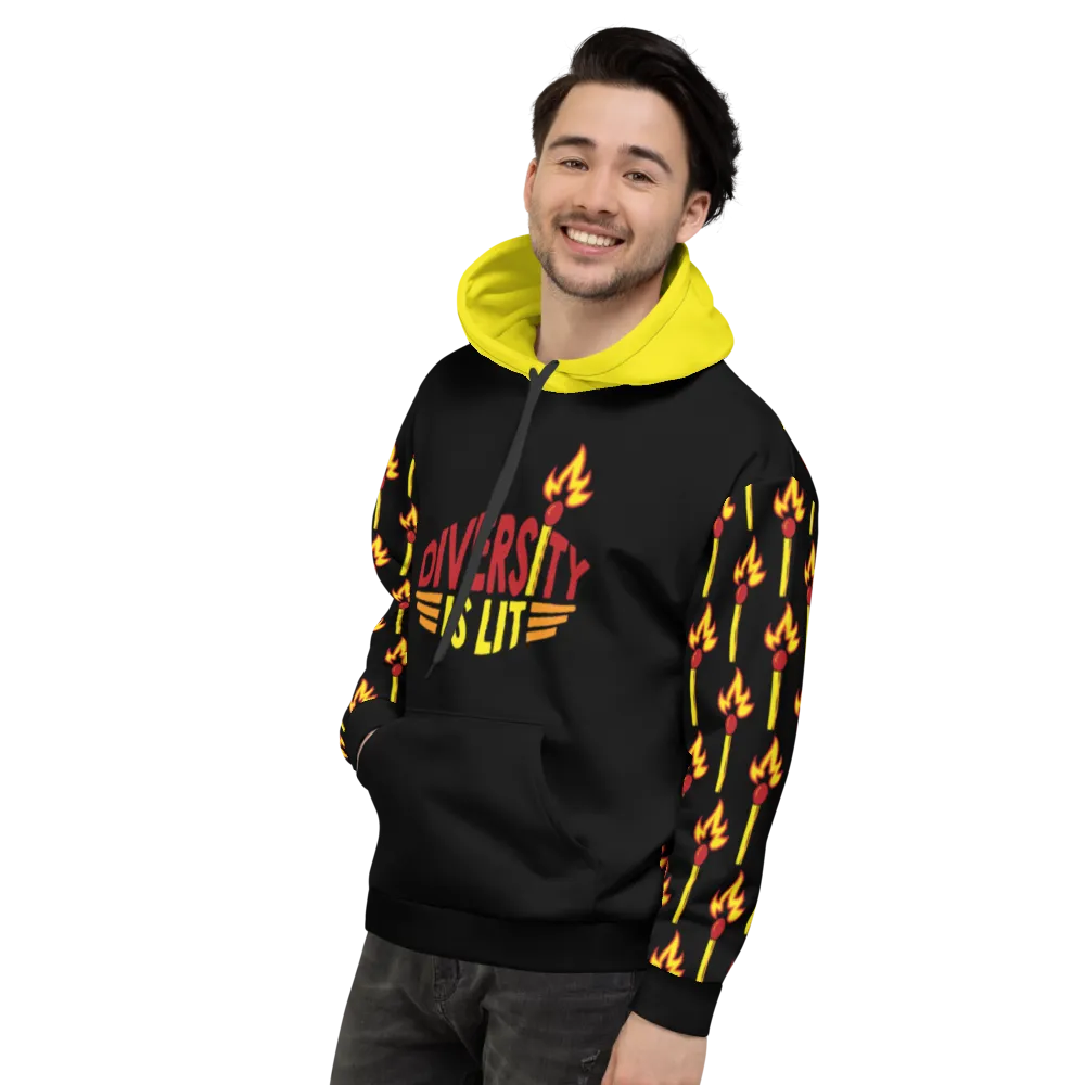 Diversity is Lit (Pattern) Unisex Hoodie
