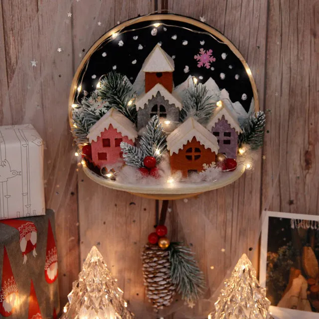 DIY Kit Felt Christmas Circle Wall Hanging Decor