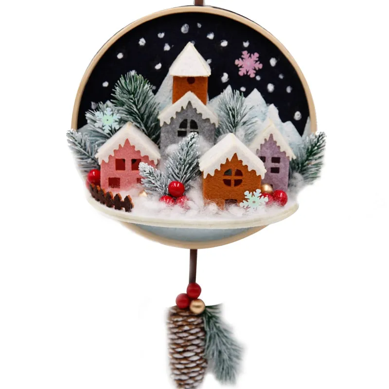 DIY Kit Felt Christmas Circle Wall Hanging Decor