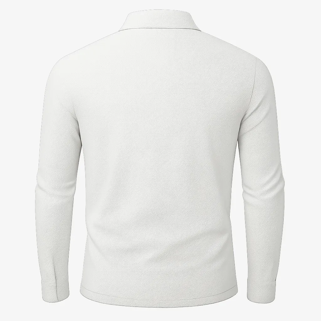 Domoir | Casual Waffle Zipper Polo Shirt