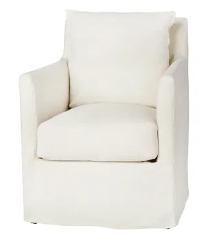 East Cay 25in Slipcovered Swivel Glider