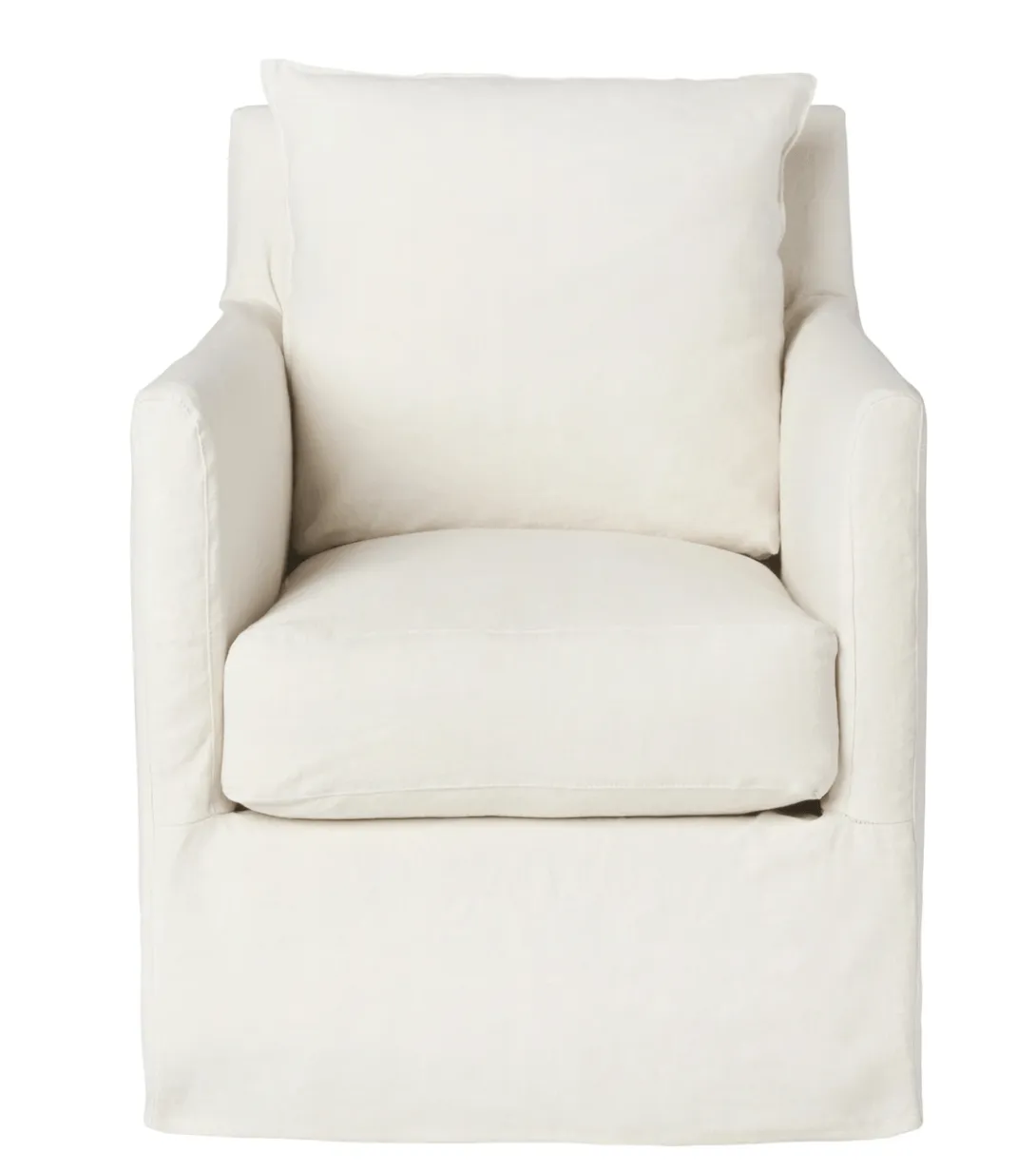 East Cay 25in Slipcovered Swivel Glider