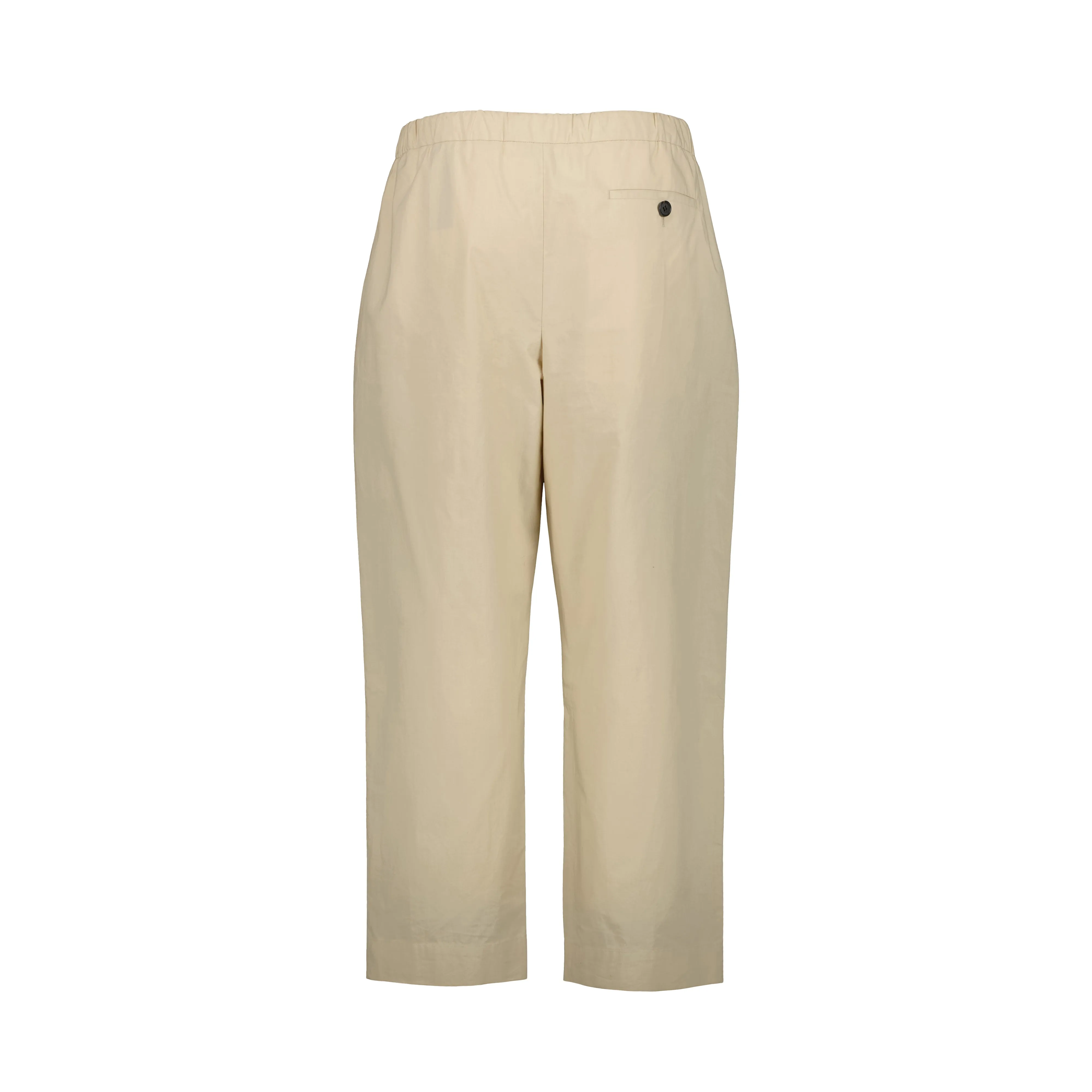 Ed Unlined Cotton Drawstring Trousers Beige