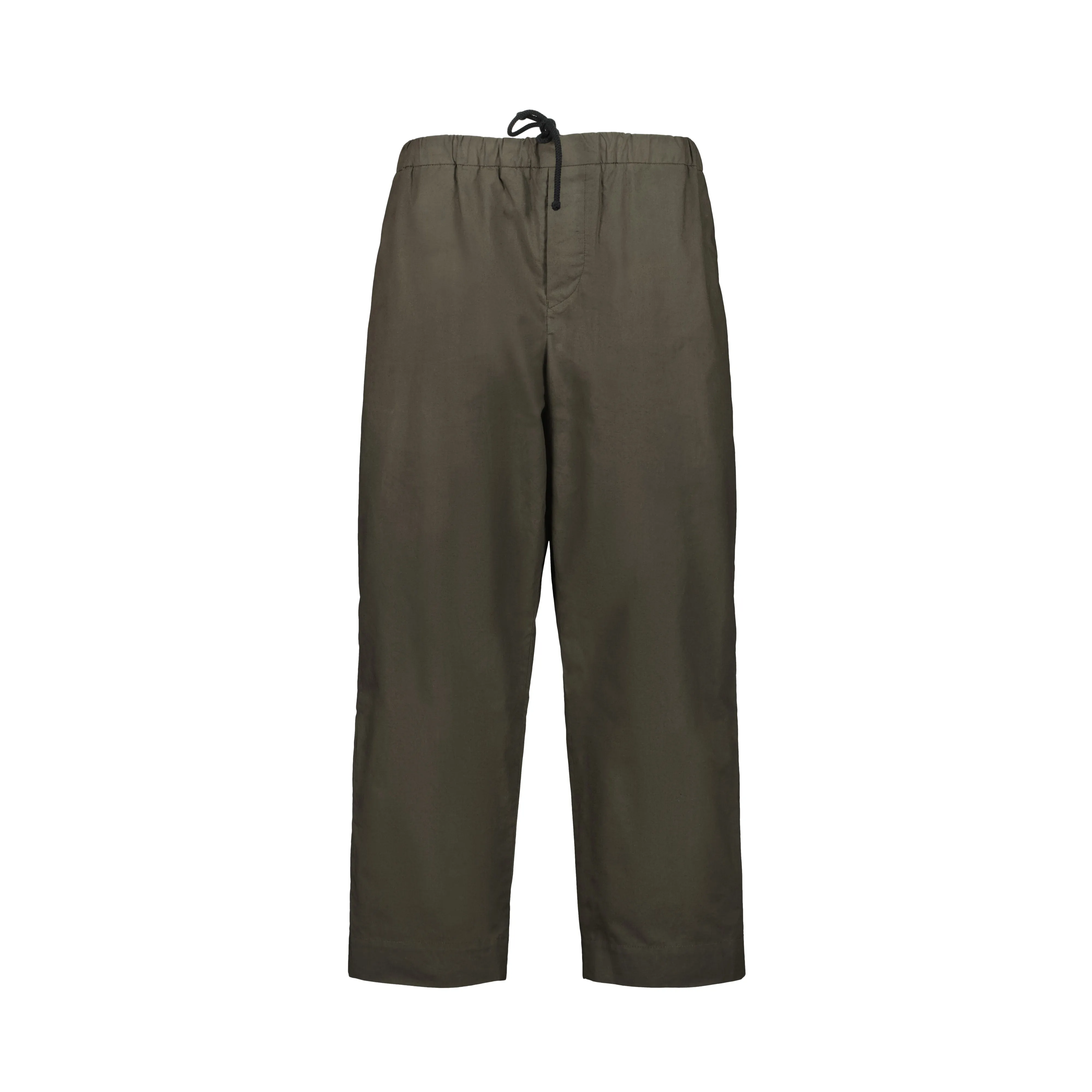 Ed Unlined Drawstring Trousers Dark Khaki Brown