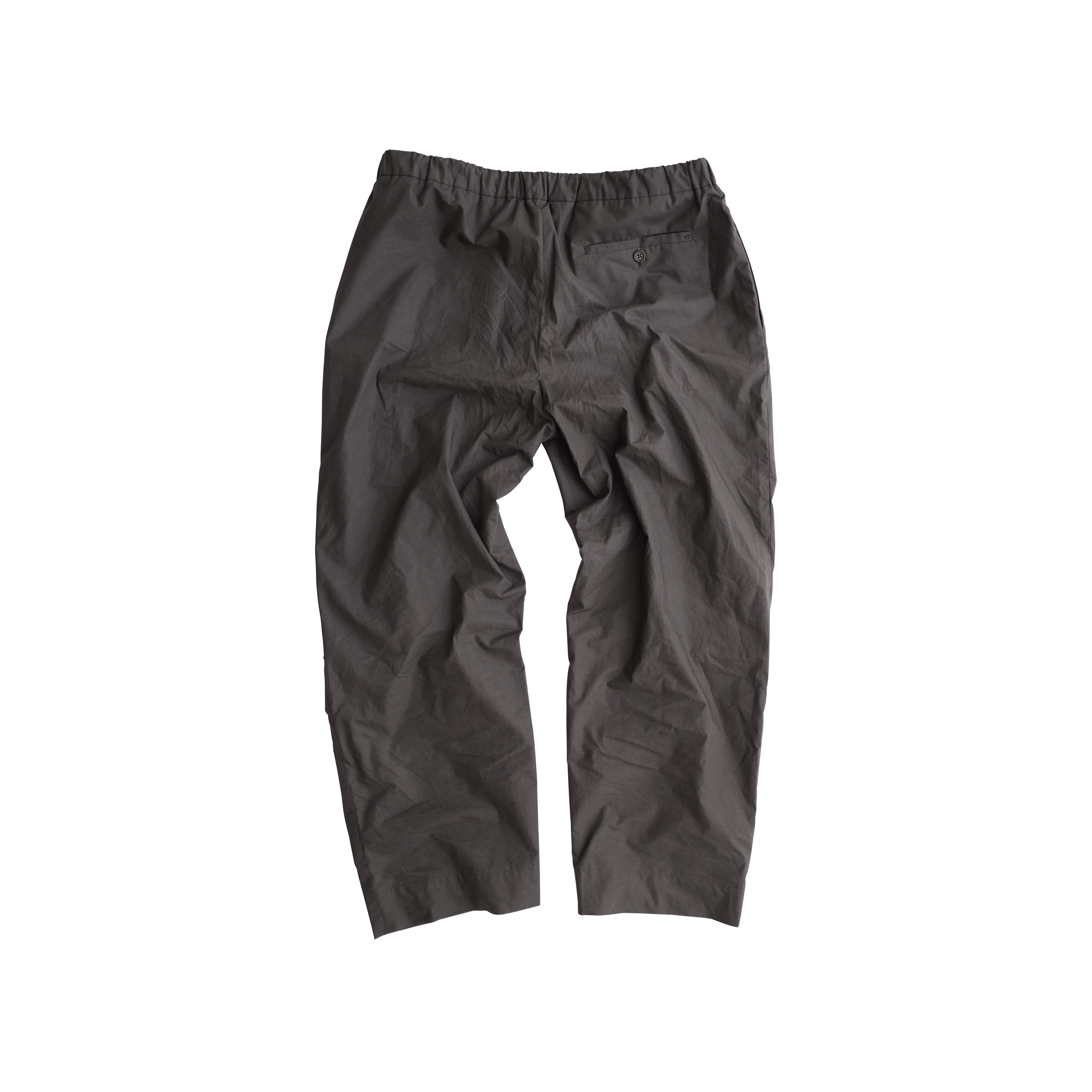 Ed Unlined Drawstring Trousers Dark Khaki Brown