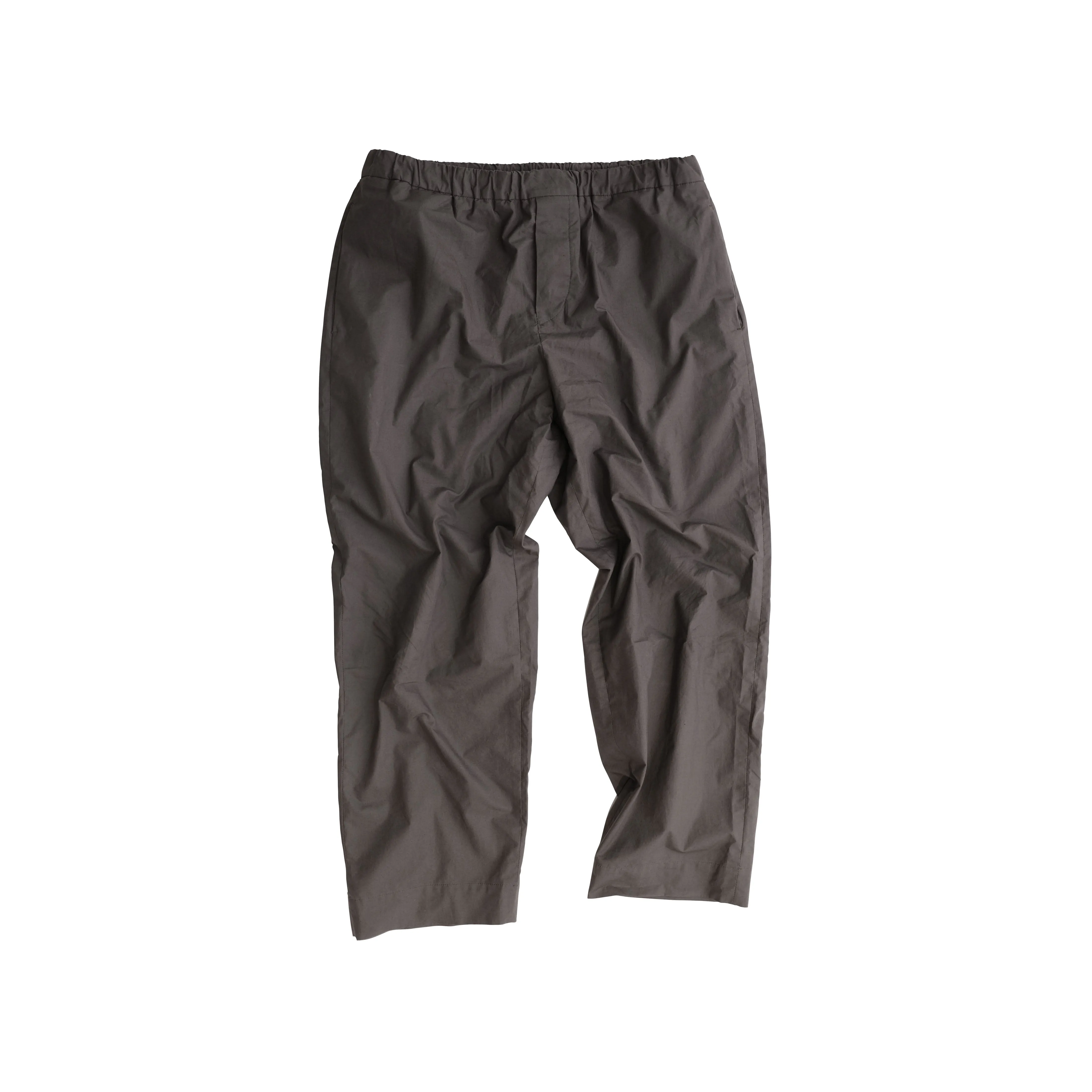 Ed Unlined Drawstring Trousers Dark Khaki Brown