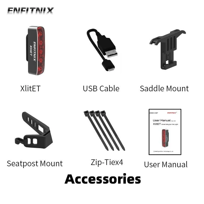 Enfitnix XliteT Smart Tail Light (3 Months Warranty)