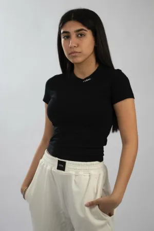 Essential Black Tight Crop-top