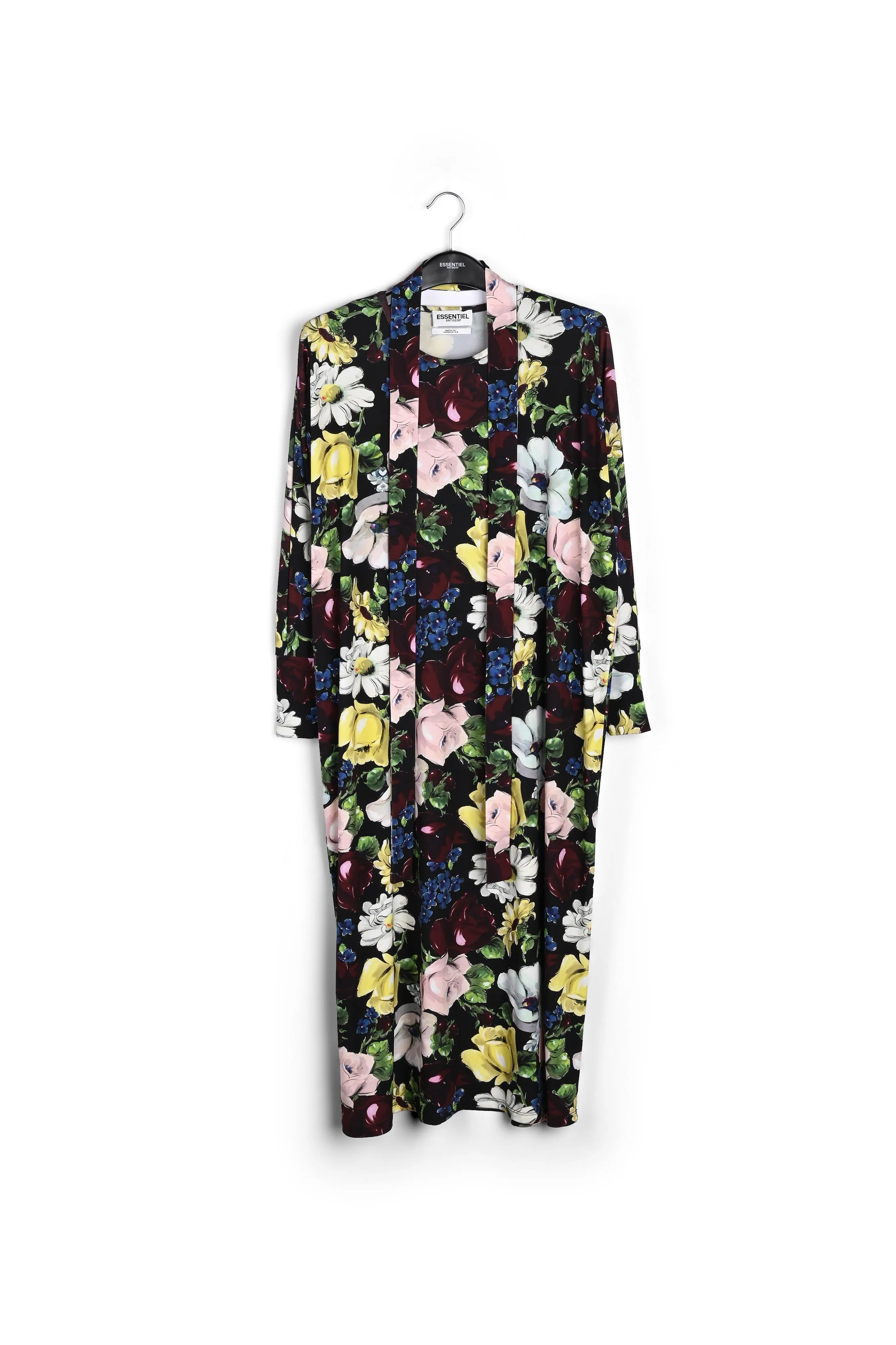 Floral print midi-length dress