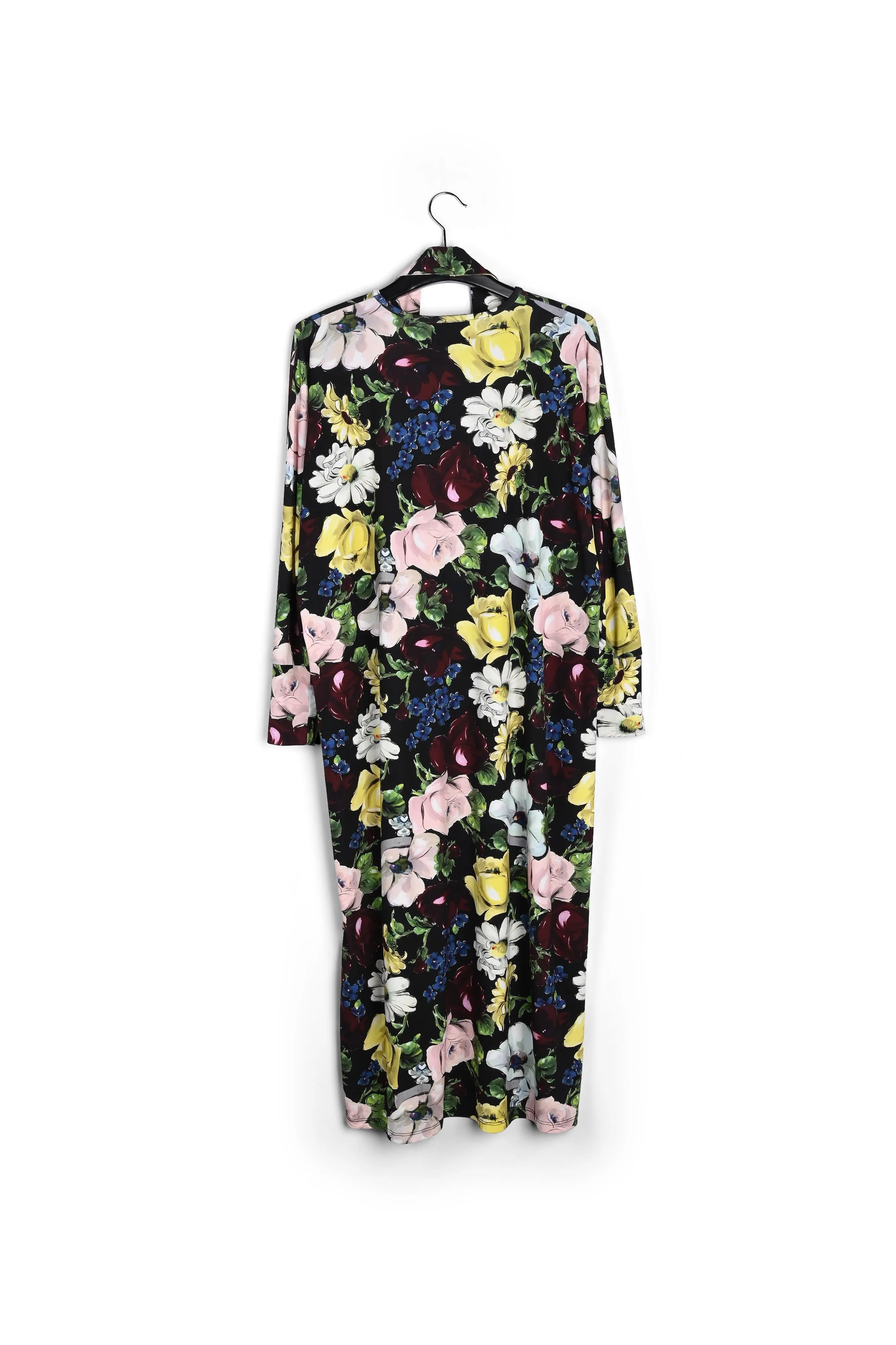 Floral print midi-length dress