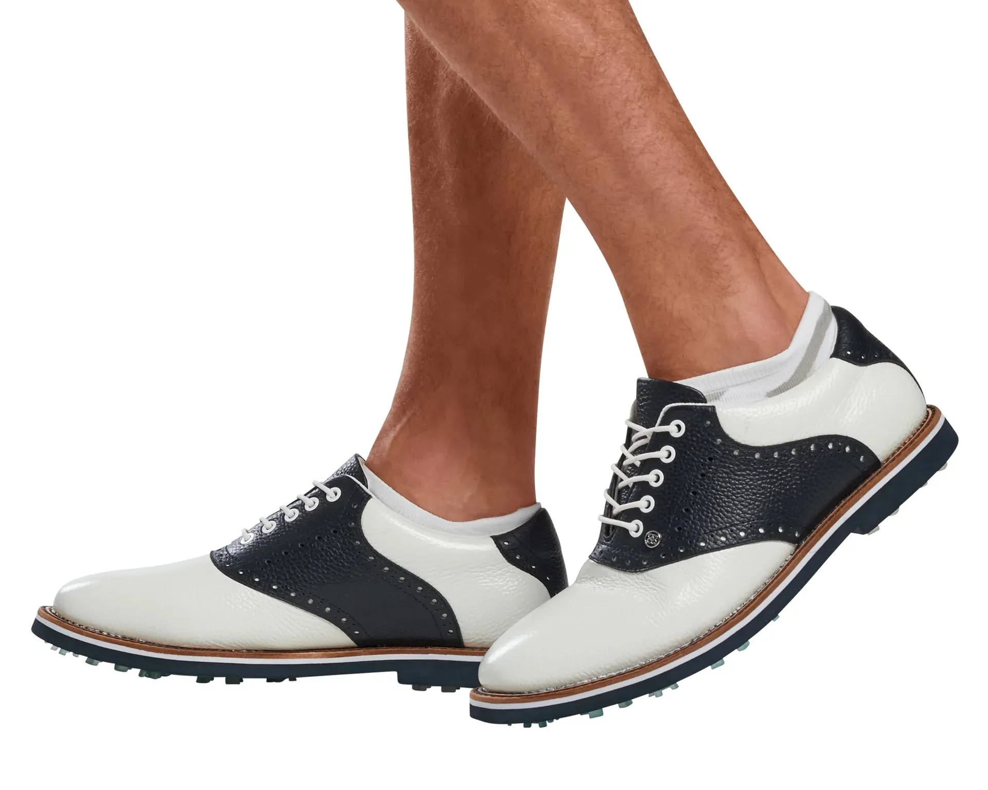 G/Fore Men's Saddle Gallivanter Golf Shoes: Snow/Twilight