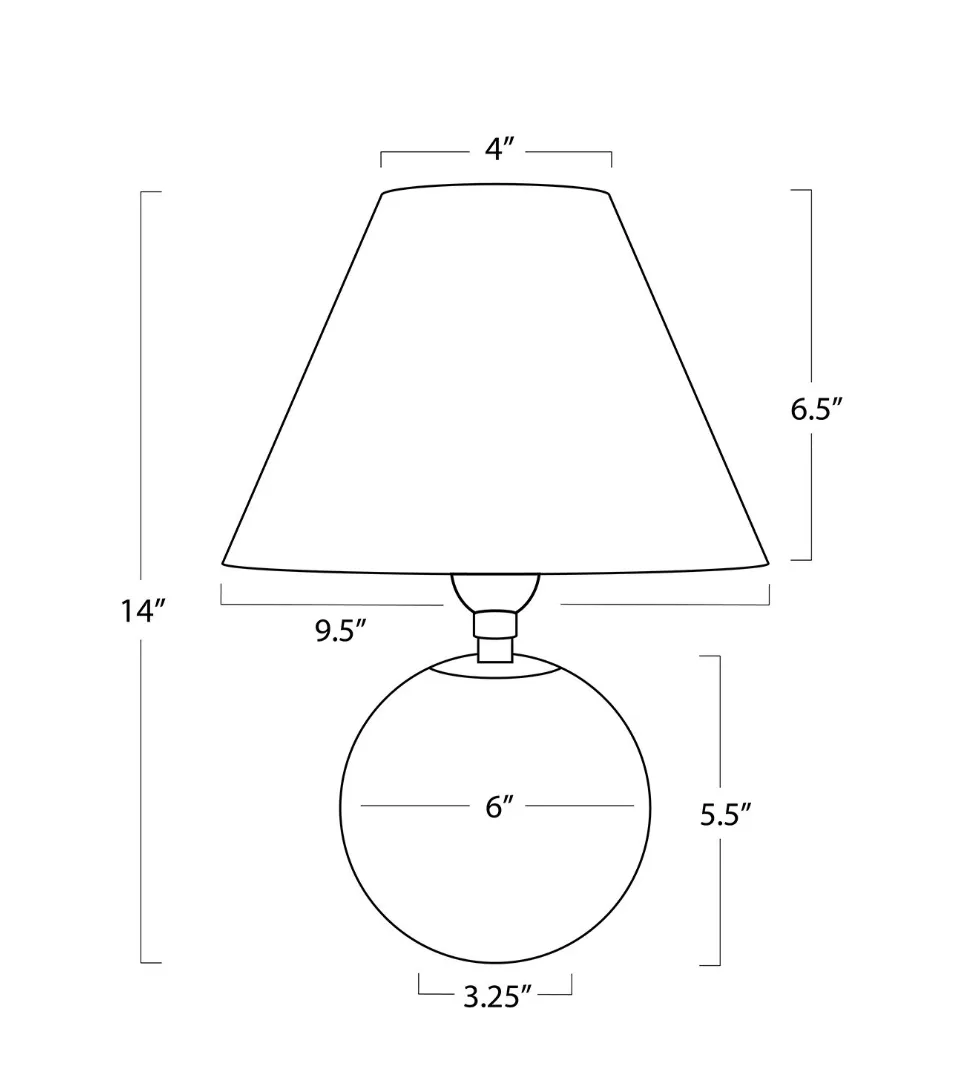 Giorgio Crystal Mini Lamp - Brass
