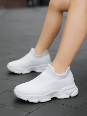 Girls Minimalist Slip-On Chunky Sneakers- FD