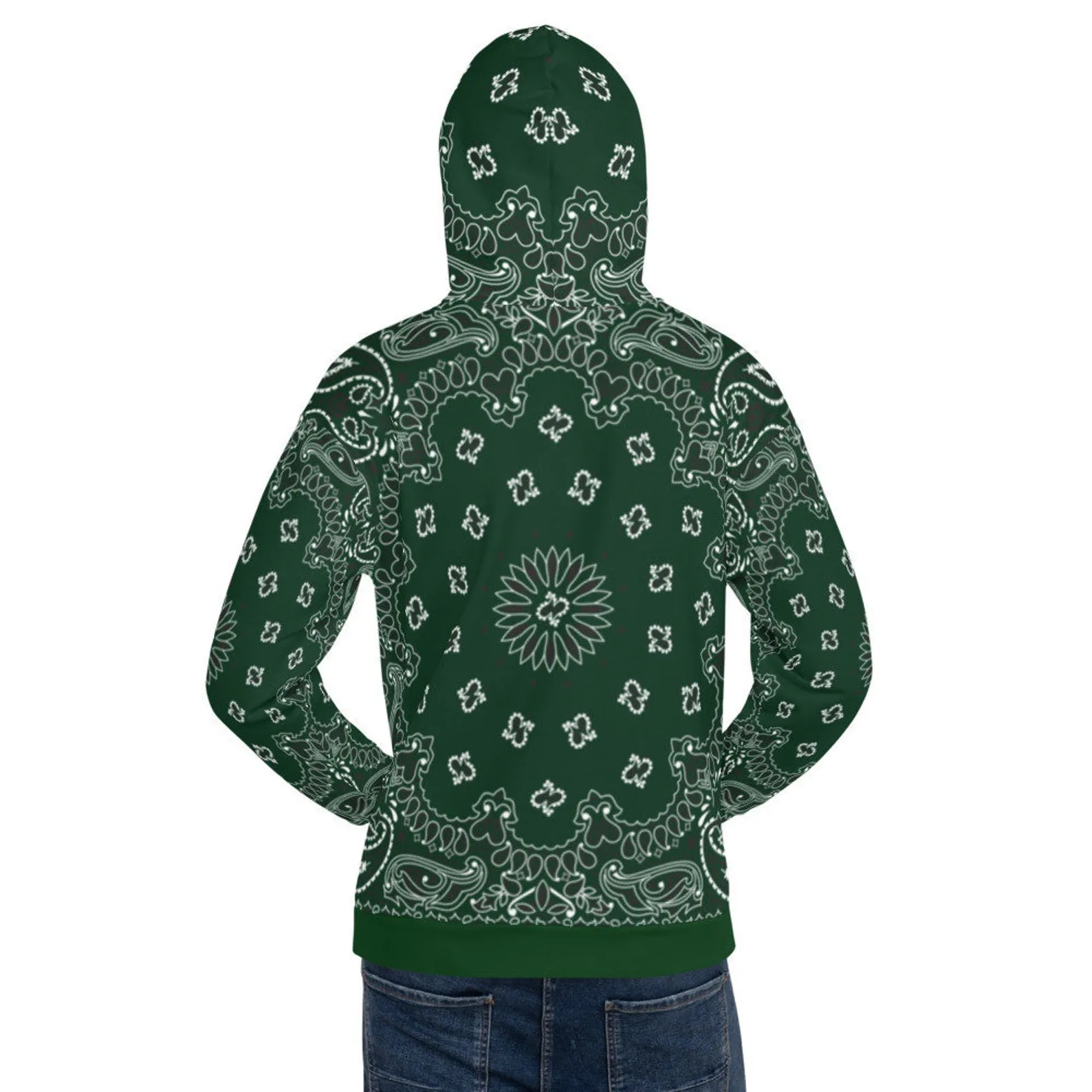 Green bandana all-over Hoodie