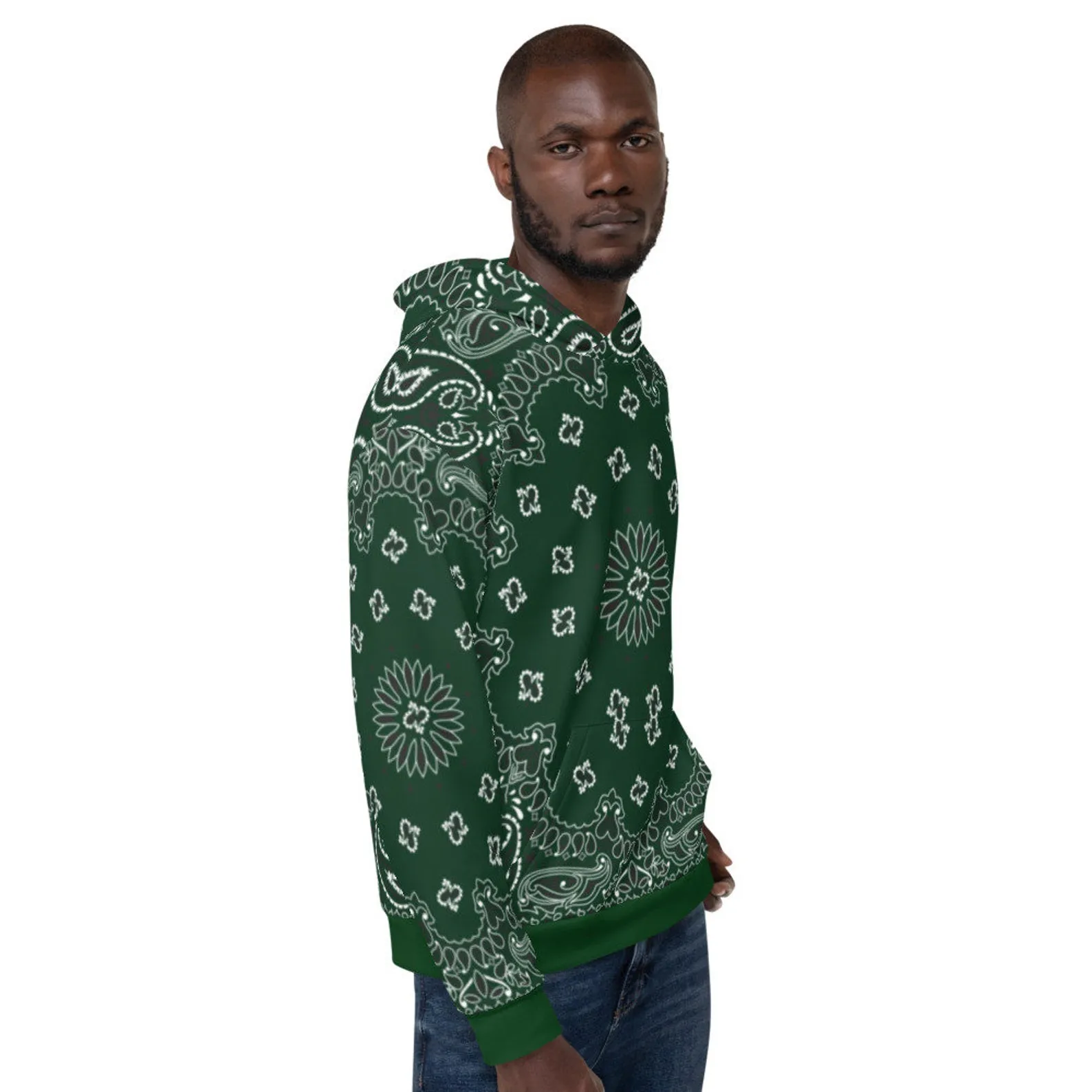 Green bandana all-over Hoodie