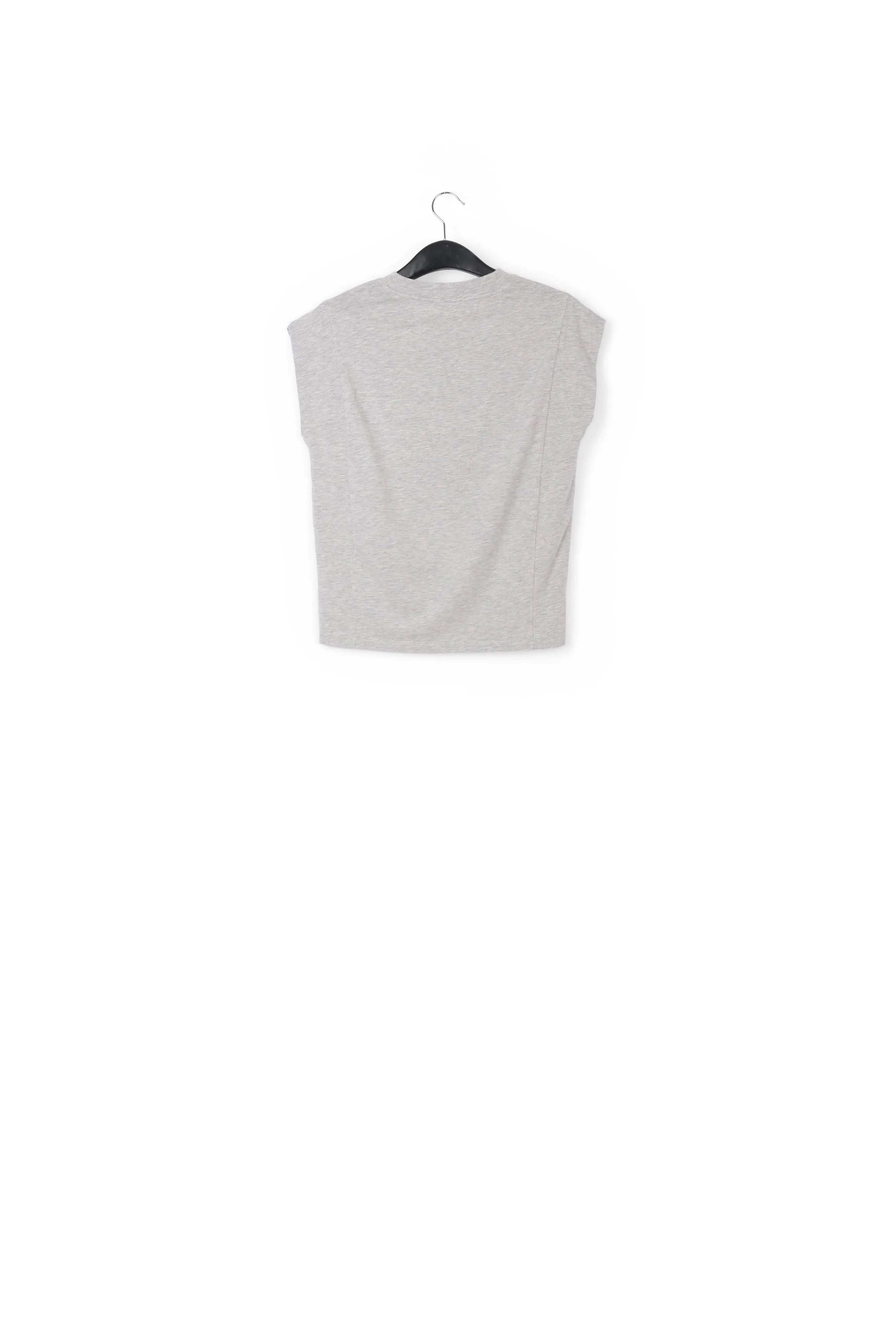 Grey cap-sleeve T-shirt