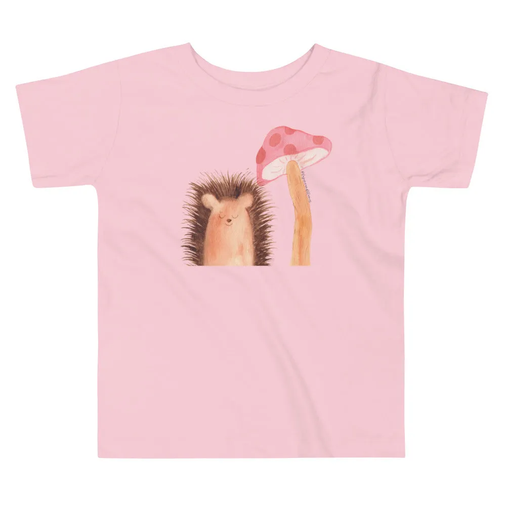 Hedgehog and Mushroom Toddler Short Sleeve Tee