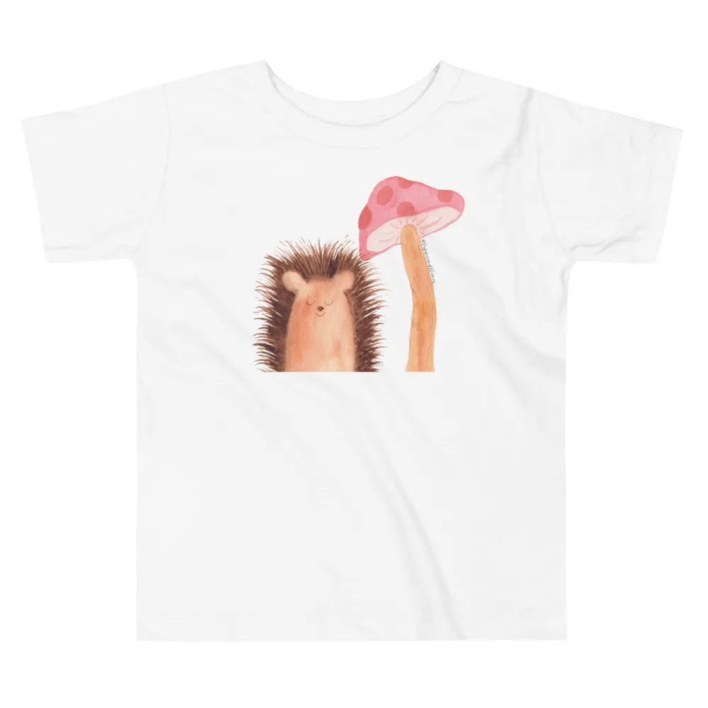 Hedgehog and Mushroom Toddler Short Sleeve Tee