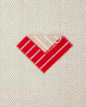 House Stripe Towels - Porcelain Washcloth