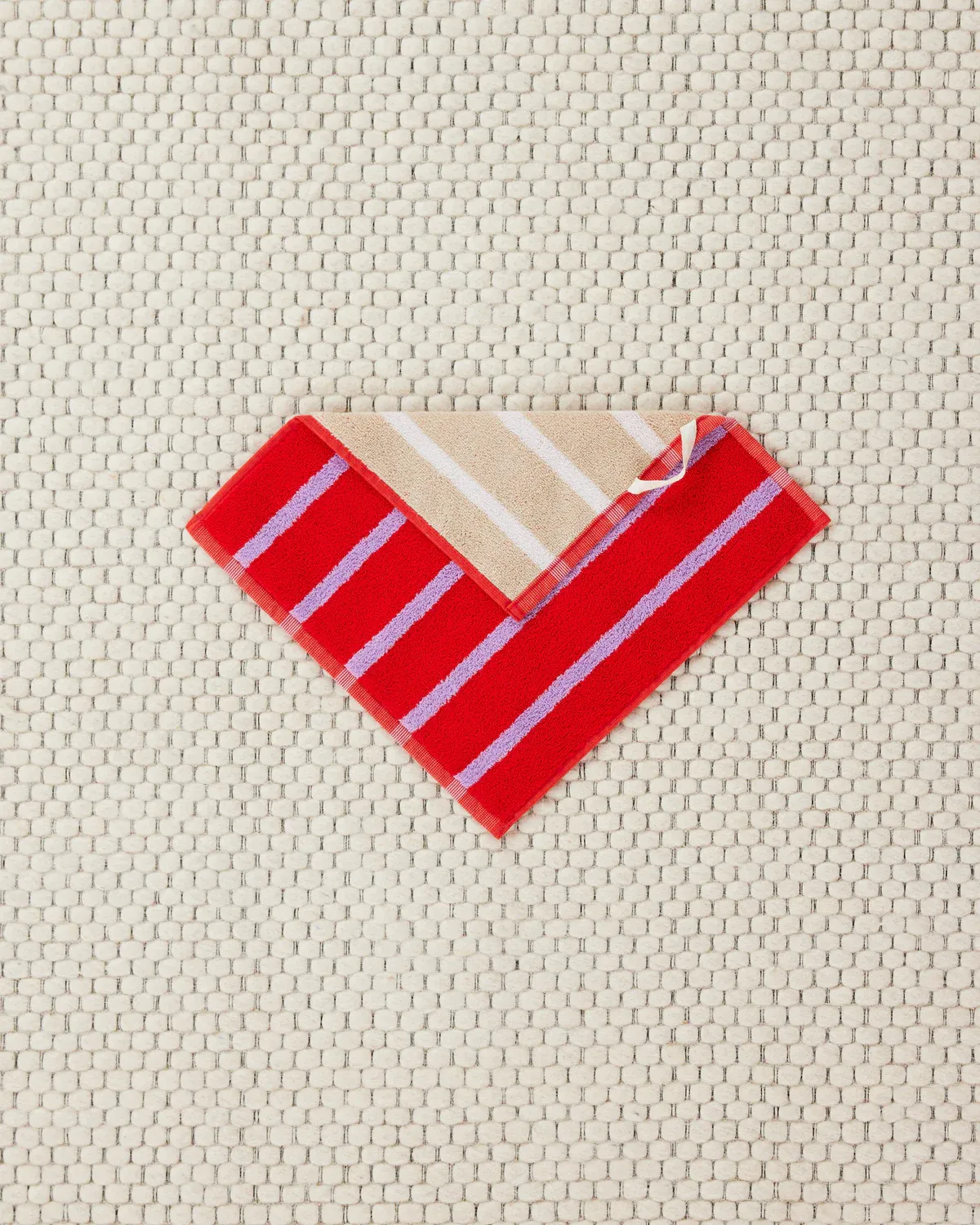 House Stripe Towels - Porcelain Washcloth