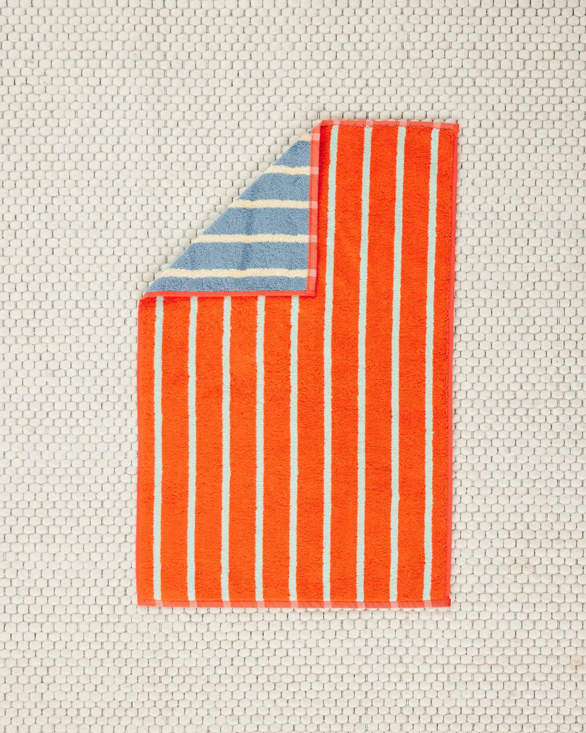 House Stripe Towels - Stone Hand Towel
