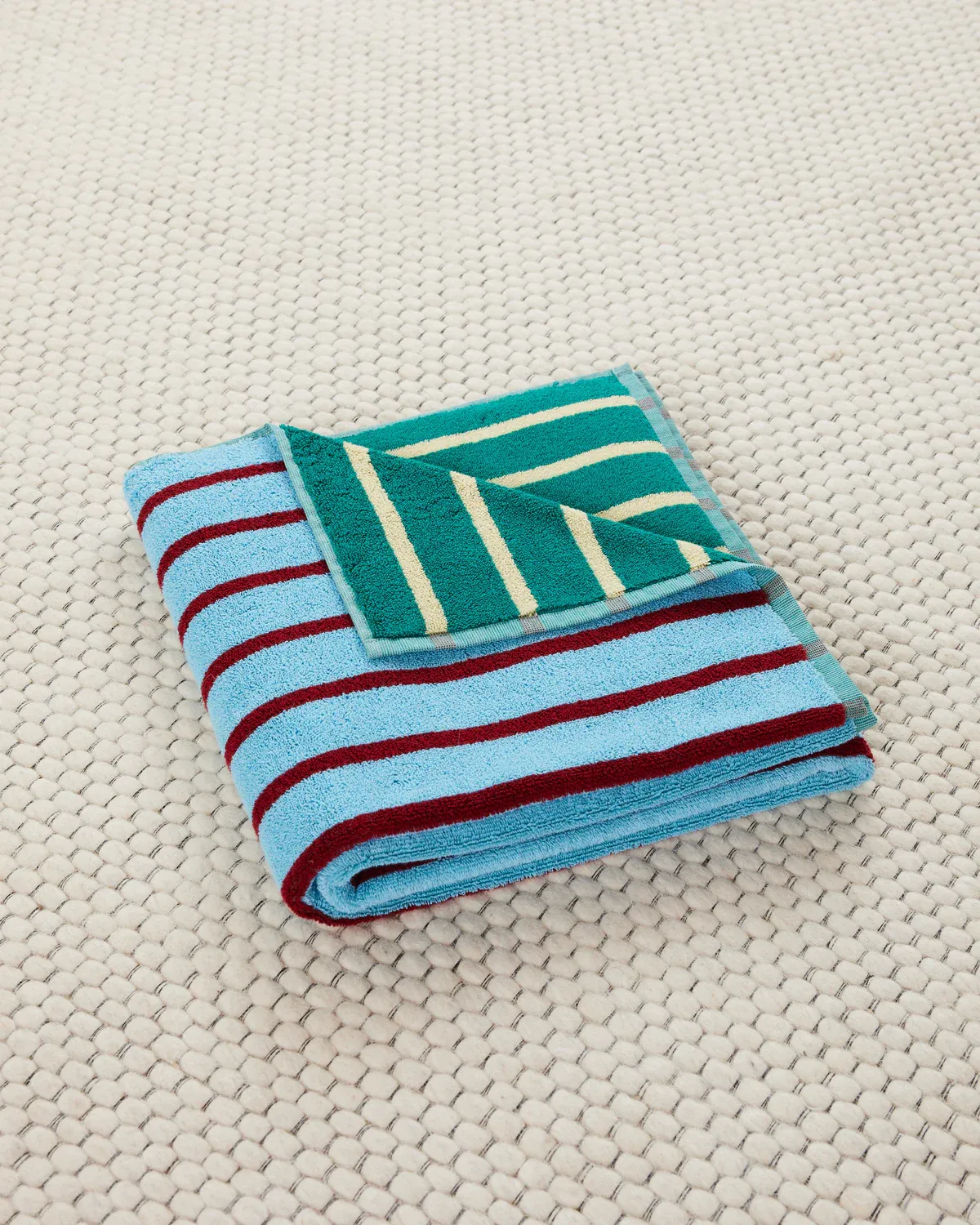 House Stripe Towels - Tile bath towel