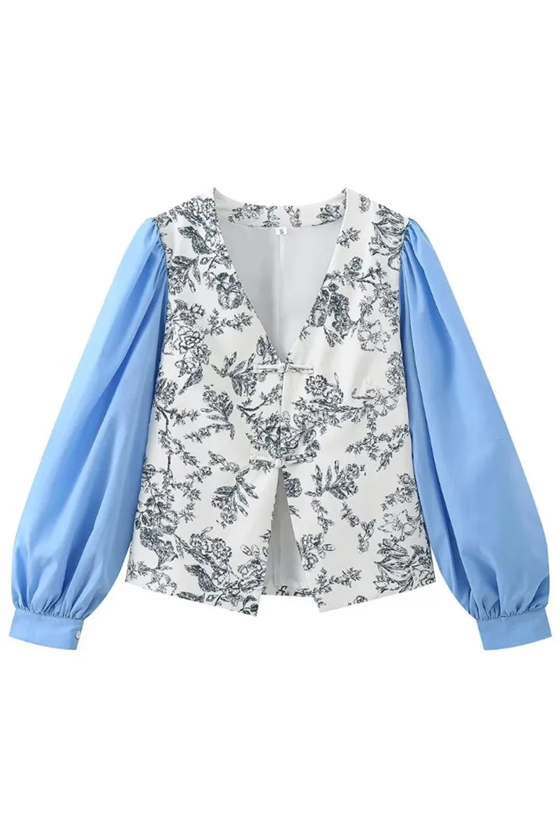 HTR1111 Elegant Floral Sleeve Ensemble