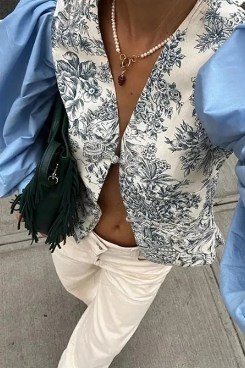 HTR1111 Elegant Floral Sleeve Ensemble