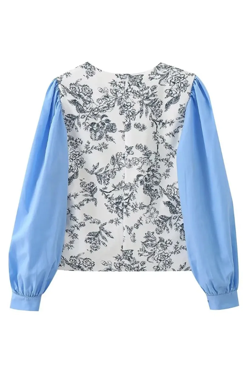HTR1111 Elegant Floral Sleeve Ensemble