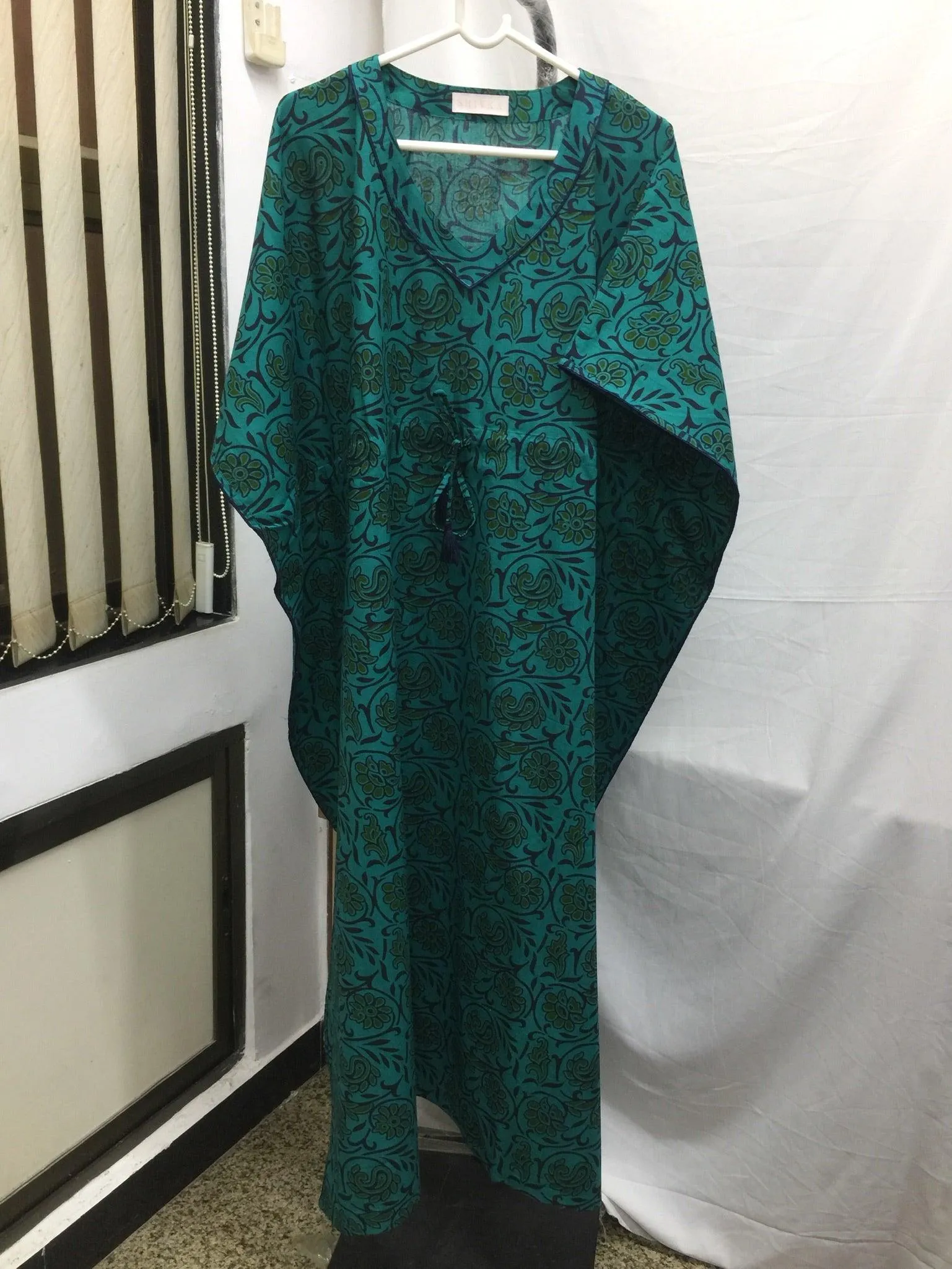 Indian Print Cotton Kaftan