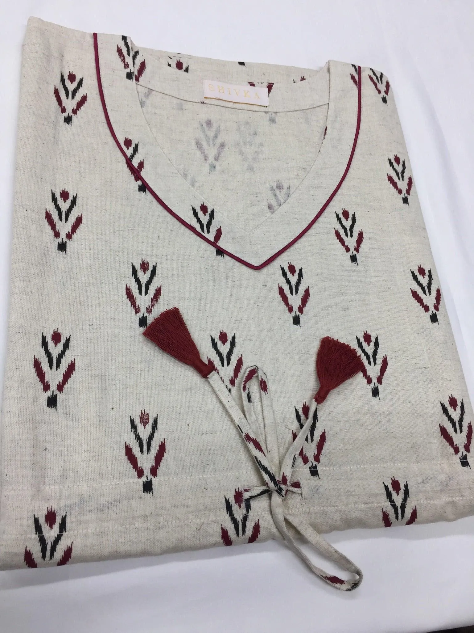 Indian Print Cotton Kaftan
