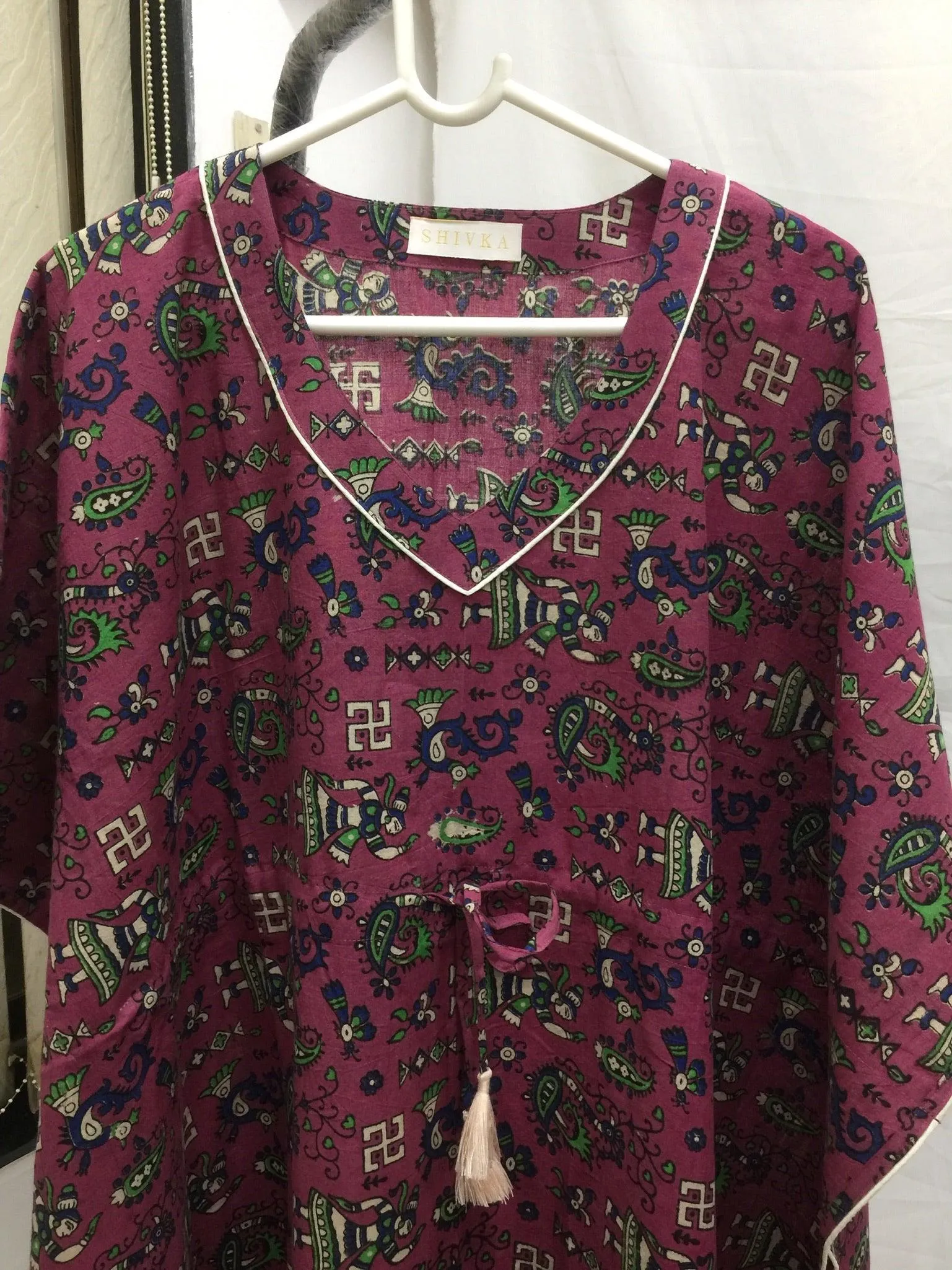 Indian Print Cotton Kaftan