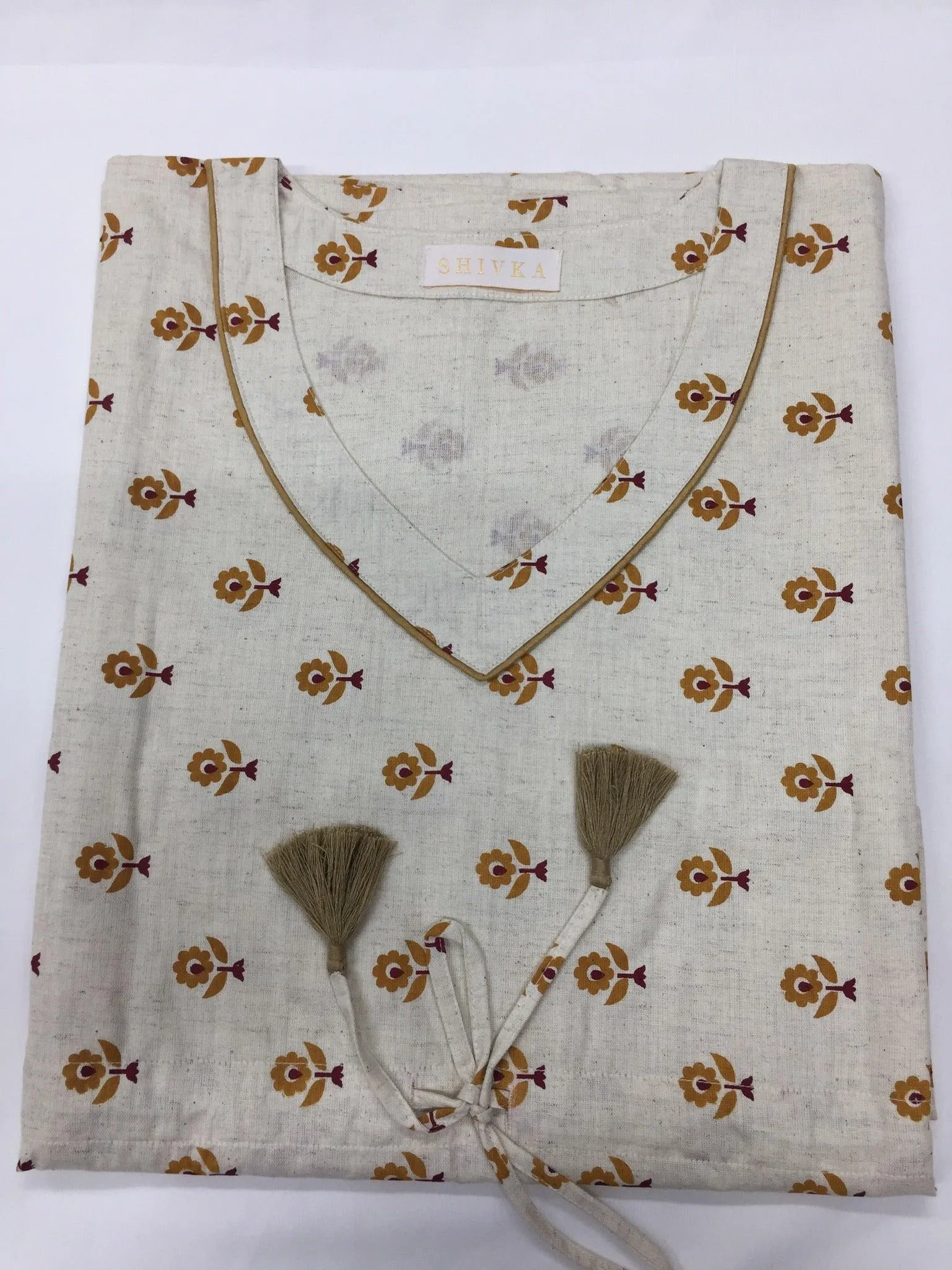 Indian Print Cotton Kaftan