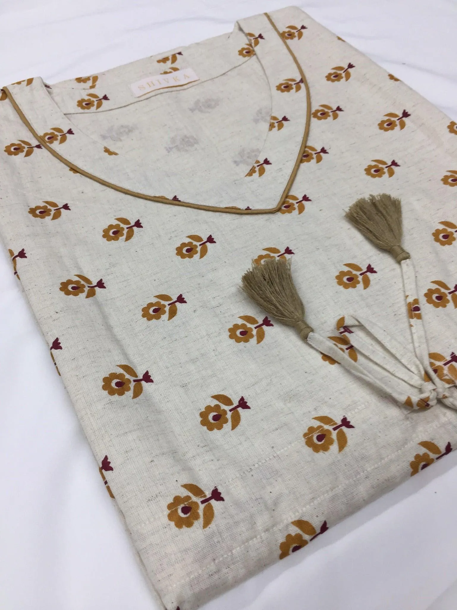Indian Print Cotton Kaftan