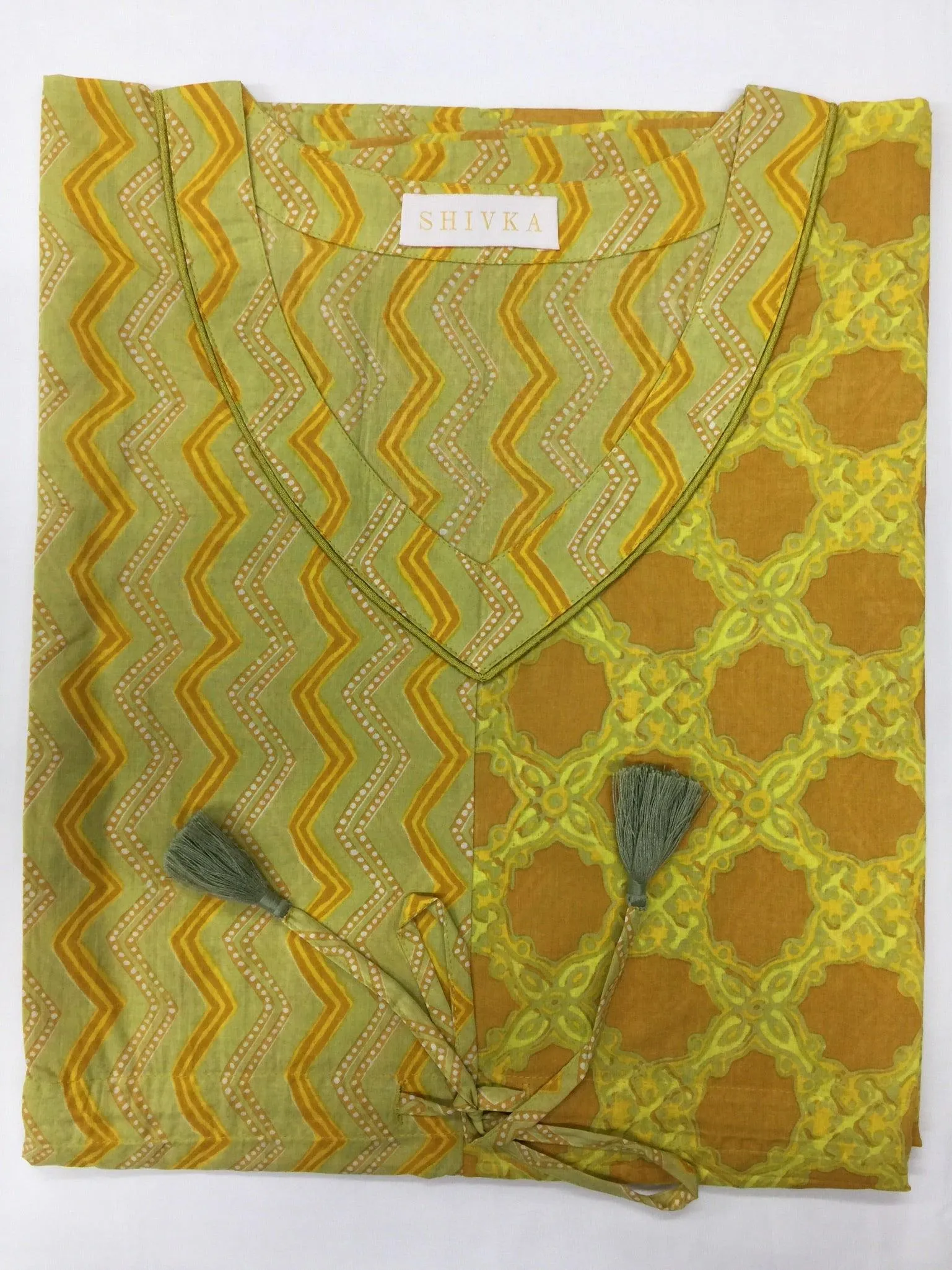 Indian Print Cotton Kaftan